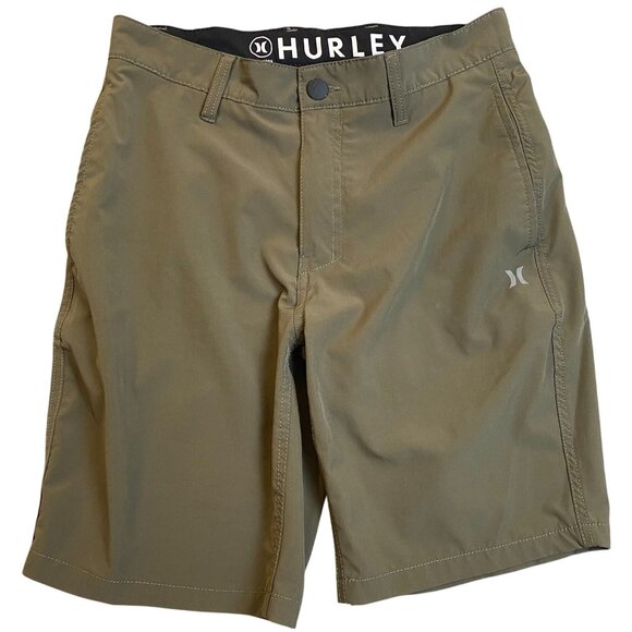 Hurley Mens Board Shorts 30 Olive Green Lightweight Stretch Fabric Durable Desig - Picture 1 of 6